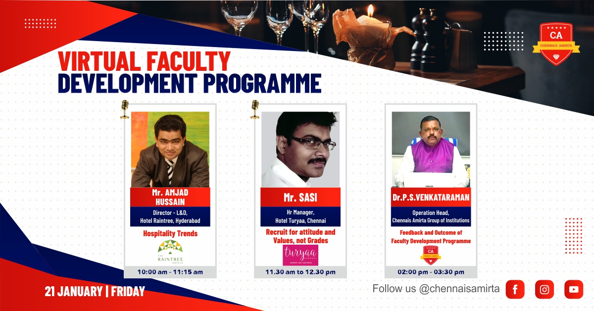 Virtual Faculty Development Programme at Chennais Amirta!