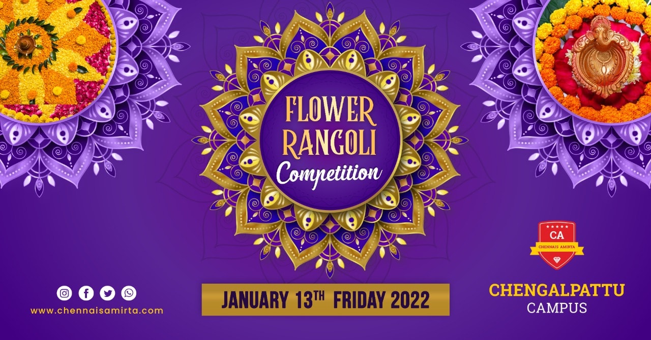 Flower Rangoli Competition at Chengalpattu Campus