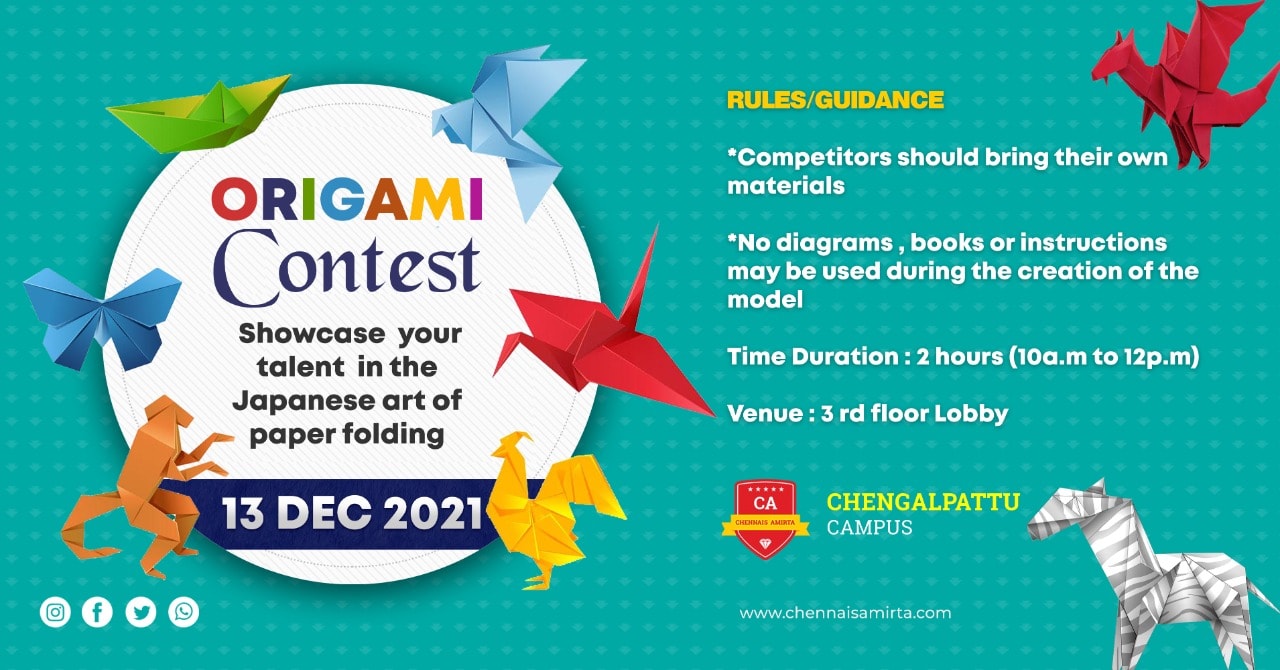 Origami Contest at Chengalpattu Campus