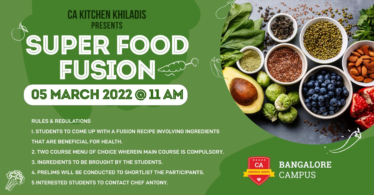 Superfood Fusion Contest at Bangalore Campus
