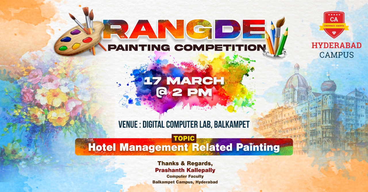 Rang de Painting Competition at Hyderabad Campus