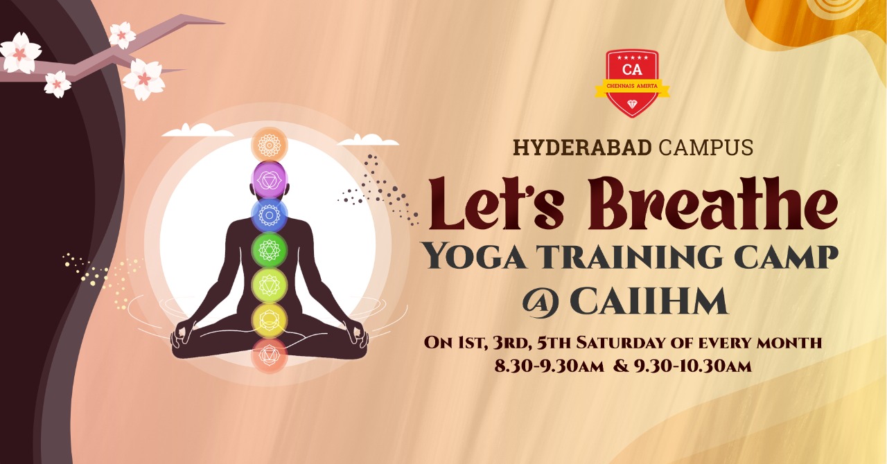Yoga Training Camp for Boys at CAIIHM, Hyderabad Campus