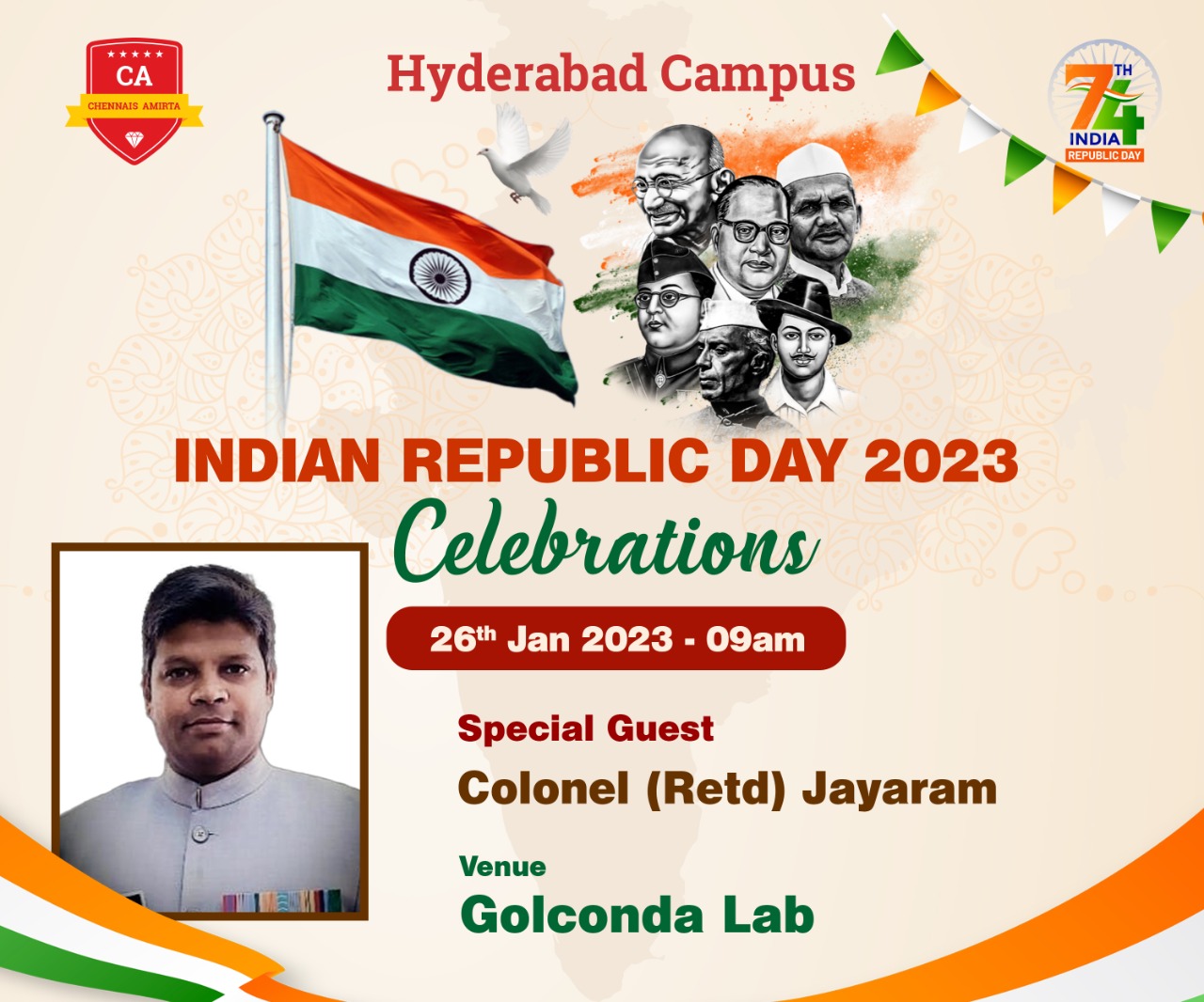 Republic Day Celebration in CAIIHM, Hyderabad