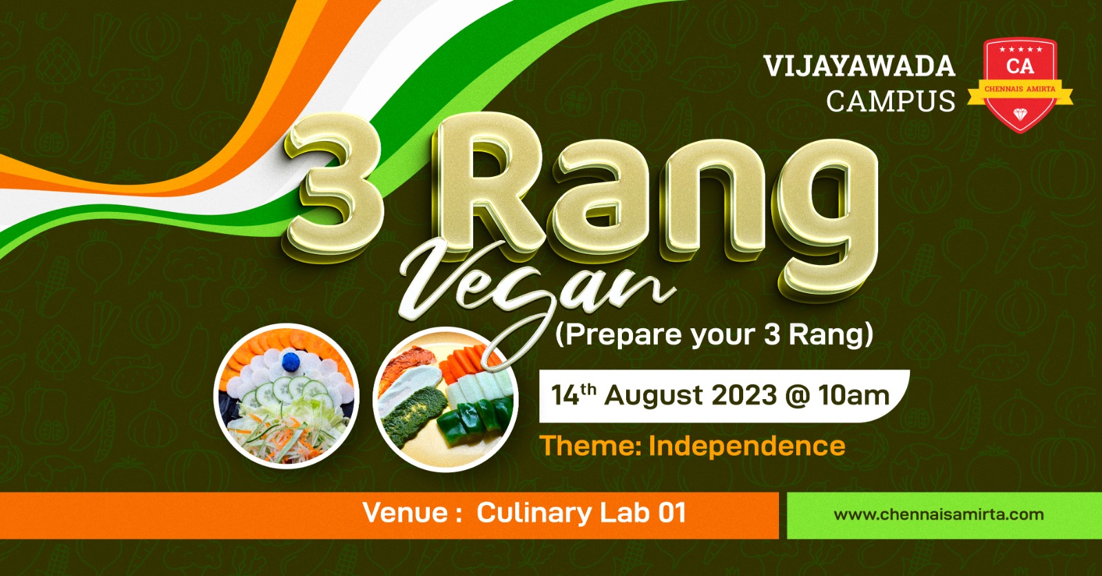 Independence-Themed Vegan Food Challenge at CAIIHM, Vijayawada!