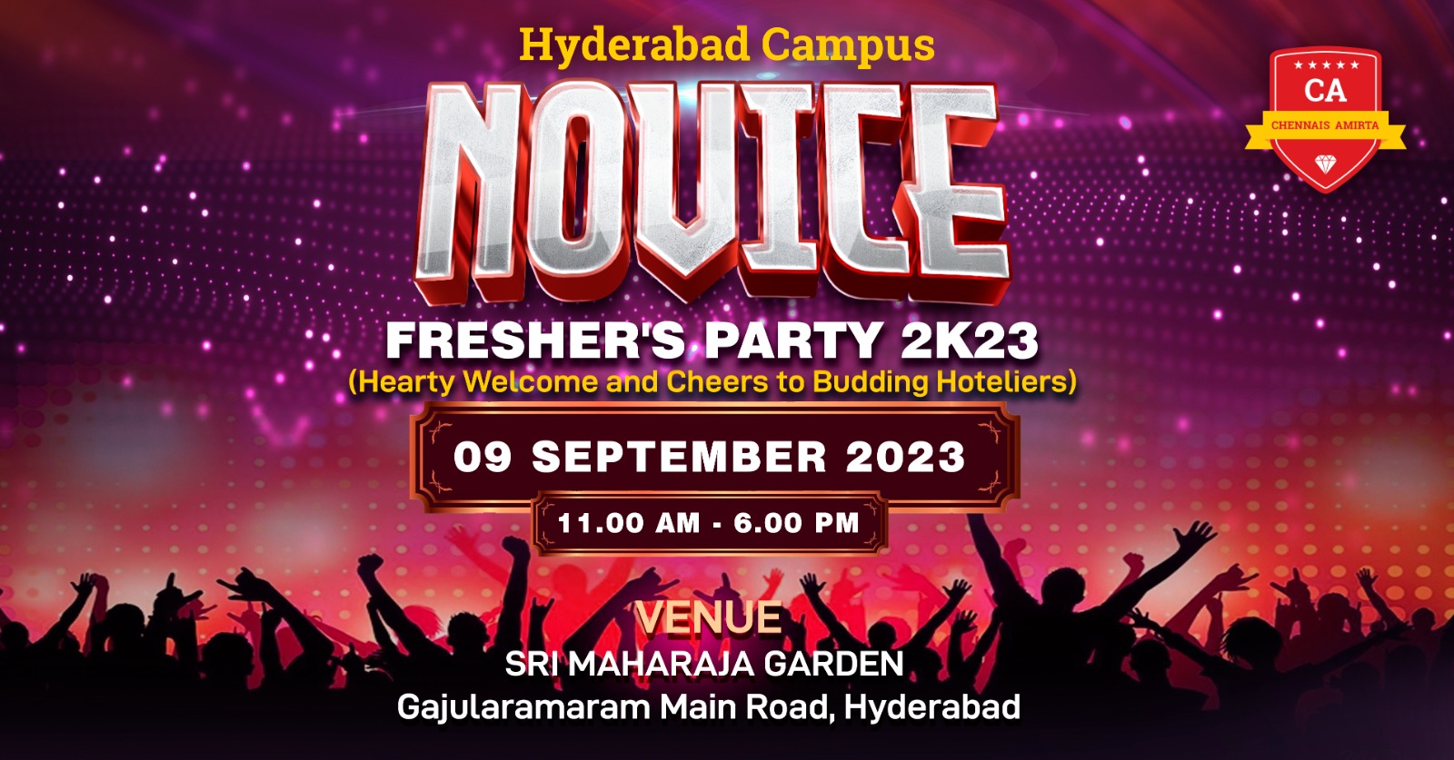 Novice – Fresher’s Party 2023 at CAIIHM Hyderabad!