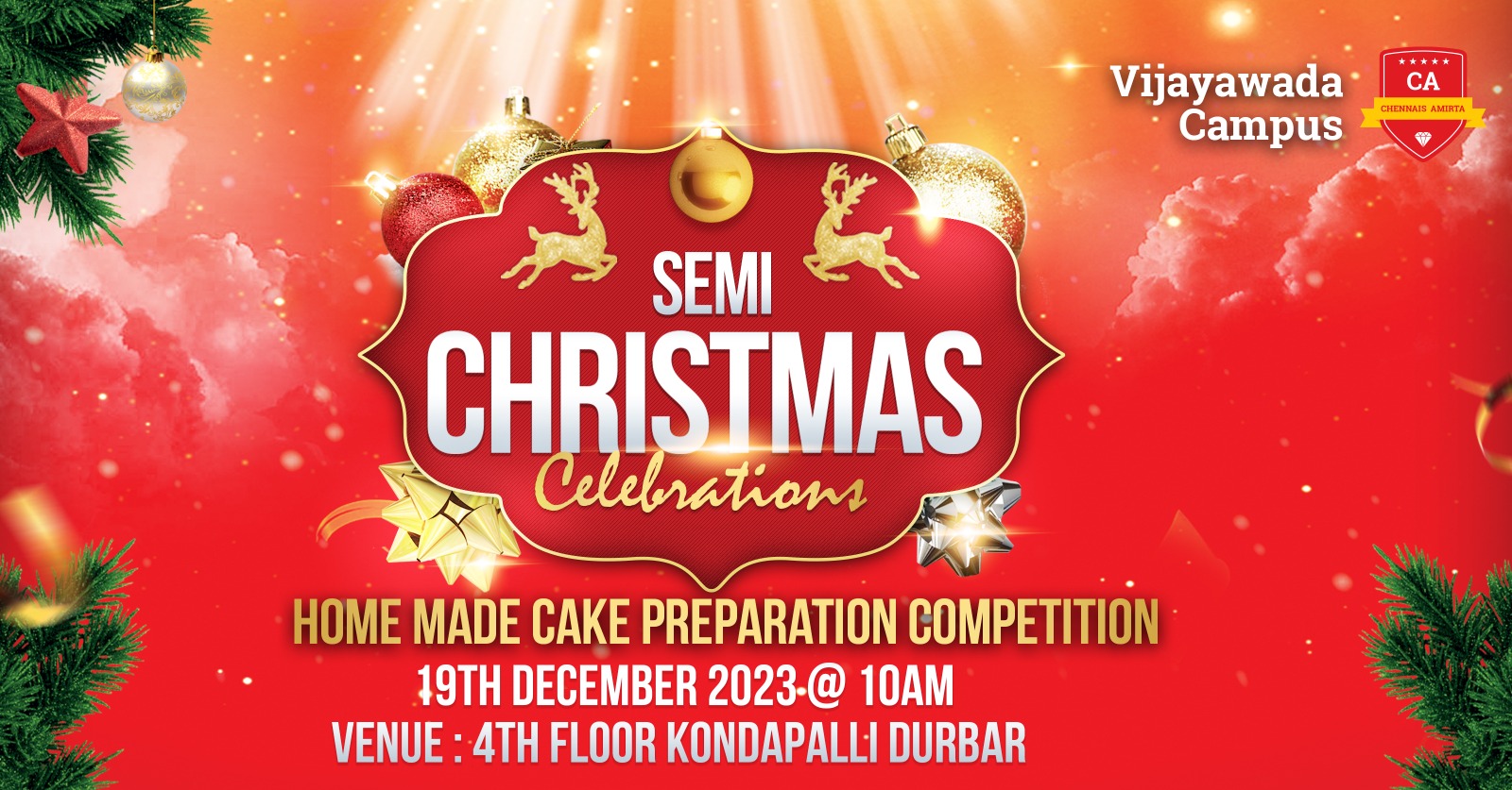 Semi-Christmas Celebration – Festive Delight at Chennais Amirta, Vijayawada!