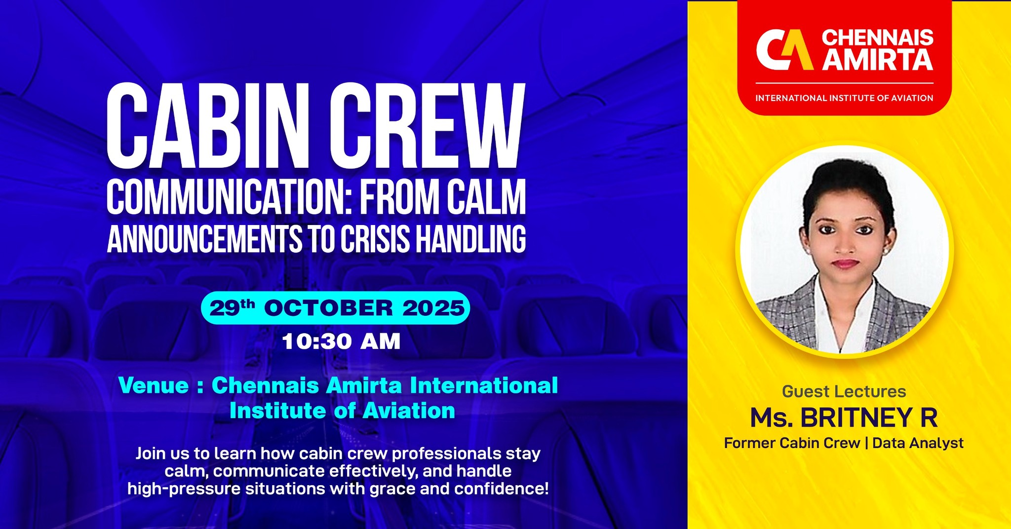 CABIN CREW – Communication – from Calm Annoucements to Crisis Hanling
