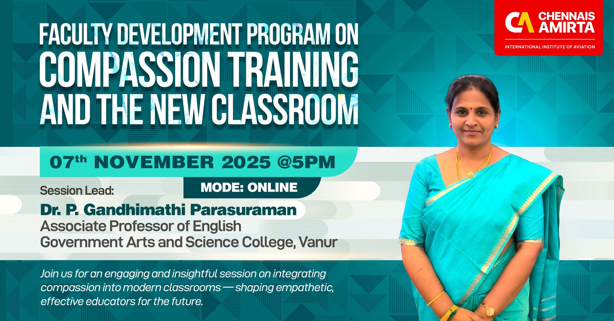 Faculty Development Program: Compassion Training & The New Classroom