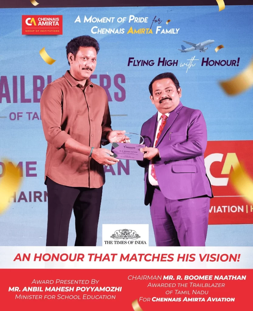 Trailblazers of Tamil Nadu award by The Times of India
